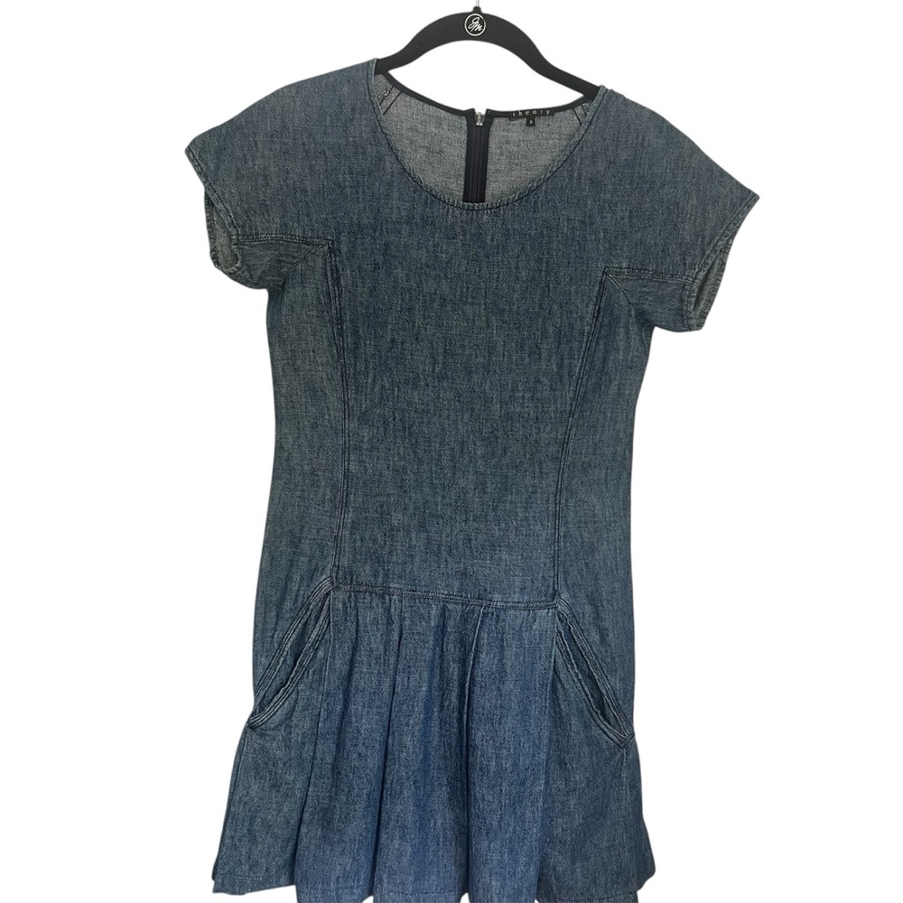 Theory Women’s Blue Denim Mini Dress size 0